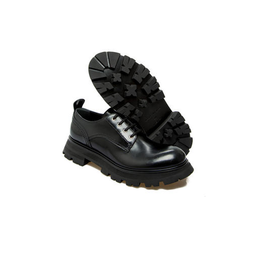ALEXANDER MCQUEEN 麦昆  女士 小皮鞋 黑色 657568 WHZ80 1000 商品图2