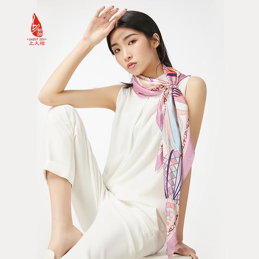 SAINTJOY/上久楷 真丝方巾 礼仪之花FJS19050 商品图2