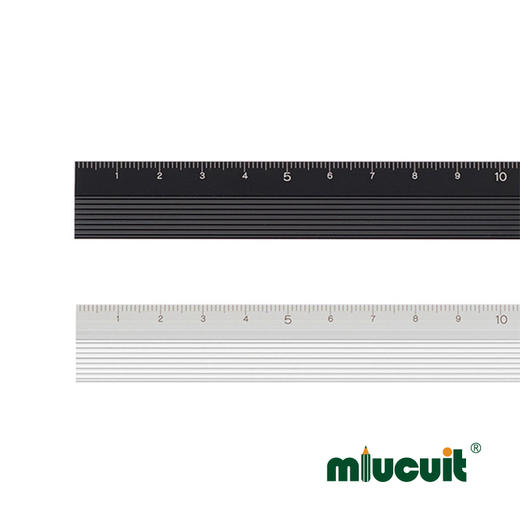 日本MIDORI 铝制直尺15cm激光雕刻金属铝嵌木学生学生木制尺子 商品图2