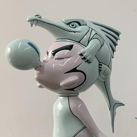 吹泡泡的鳄鱼宝宝