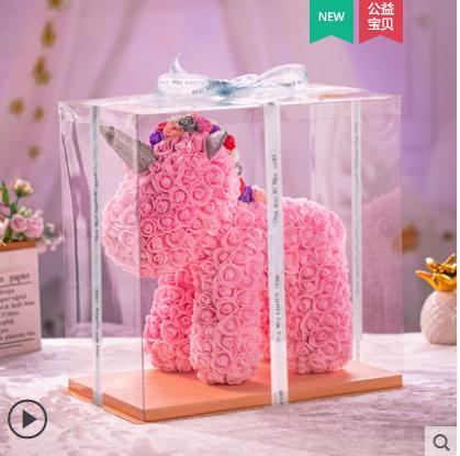 PE仿真花小熊-独角兽-爱心-520情人节生日礼物 商品图1