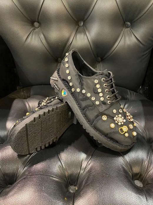 LFGJ女鞋  3863 哥特奢华系带百搭平底鞋 商品图3