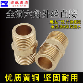 4分全铜对丝双外丝 黄铜双外牙直接进水管接头配件
