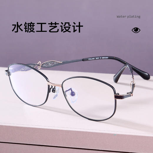 普莱斯老花镜PJ9063 合金+板材腿套 优雅大气 商品图3