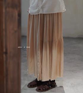 elsa esturgie 卡其色铜氨纤维丝质半身裙