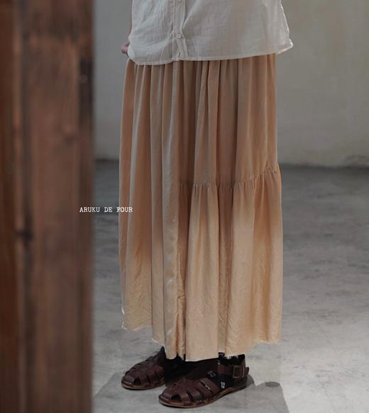 elsa esturgie 卡其色铜氨纤维丝质半身裙 商品图0