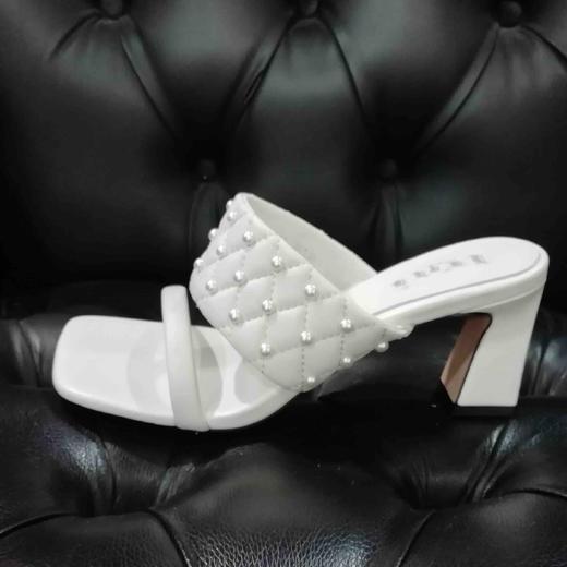 lfgj jeans BJ609 方头露趾时尚编织水晶跟高跟凉拖 商品图1