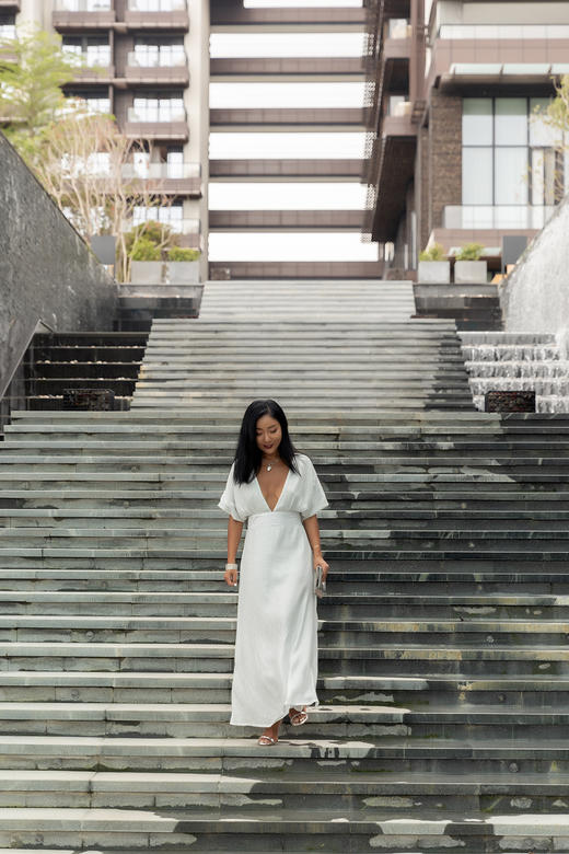 CG｜Ginny dress 05_504 [真丝深V双侧开衩连衣裙] 商品图4