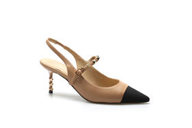 豪麟名鞋奥莱迪嘉女装羊皮革玛丽珍鞋DJYZA11WB016杏色  原价1660元