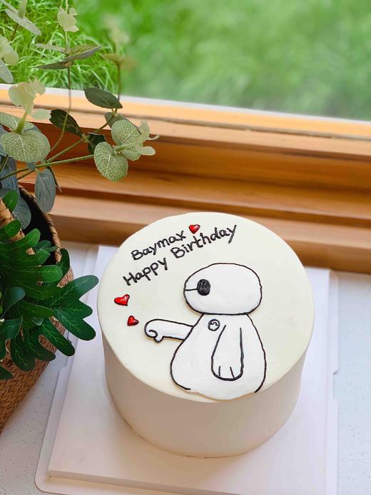 手绘大白奶油蛋糕 下单前请仔细阅读商品详情 商品图1