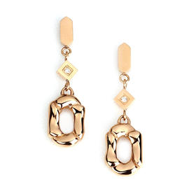 天然钻石编织耳饰 台湾设计师品牌Tracey Chen 镀金持久不褪色