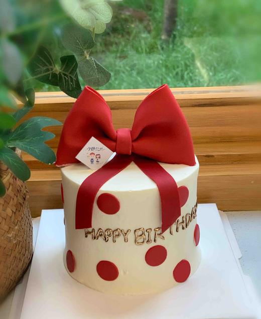 翻糖蝴蝶结奶油蛋糕 下单前请仔细阅读商品详情 商品图0