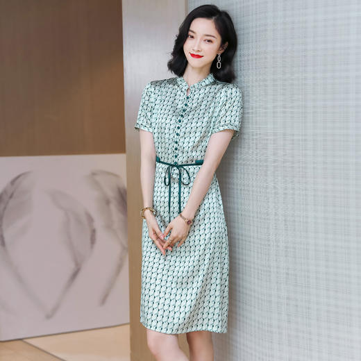 上海旗袍厂ASE-9153  真丝连衣裙 商品图2