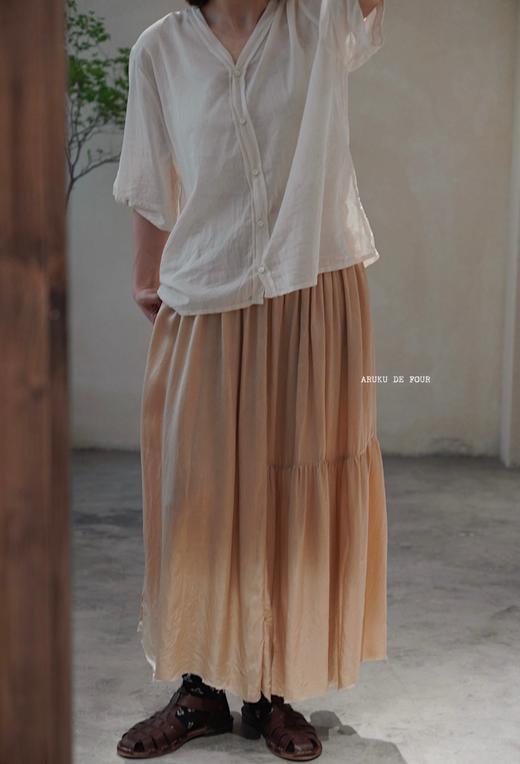 elsa esturgie 卡其色铜氨纤维丝质半身裙 商品图1