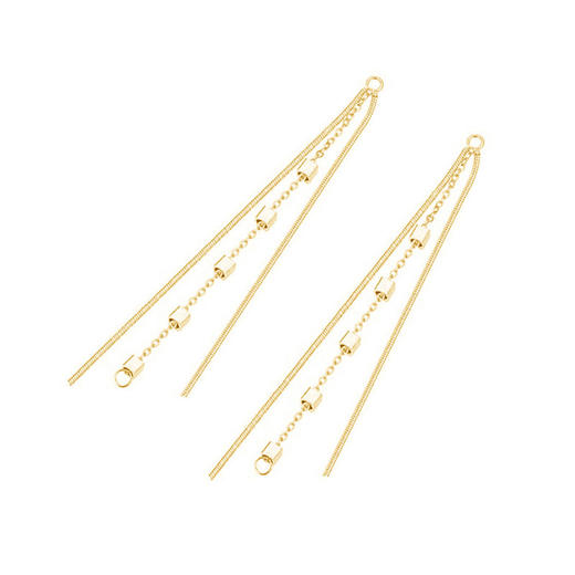 小方格流苏耳挂 Tracey Chen 商品图2