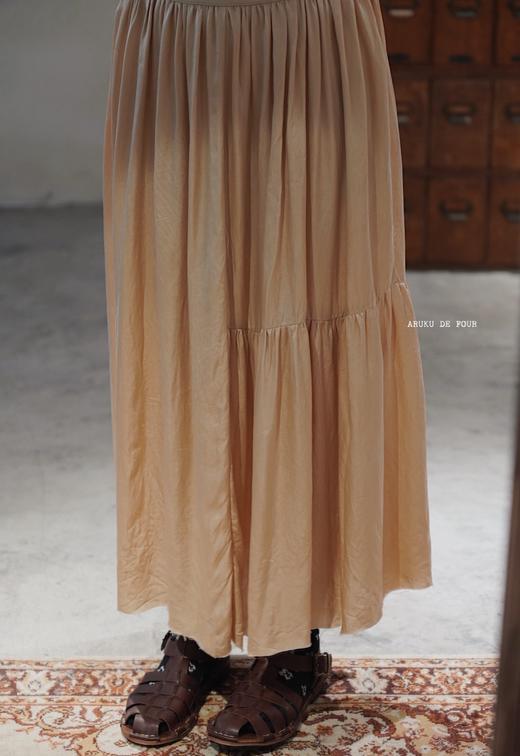 elsa esturgie 卡其色铜氨纤维丝质半身裙 商品图2