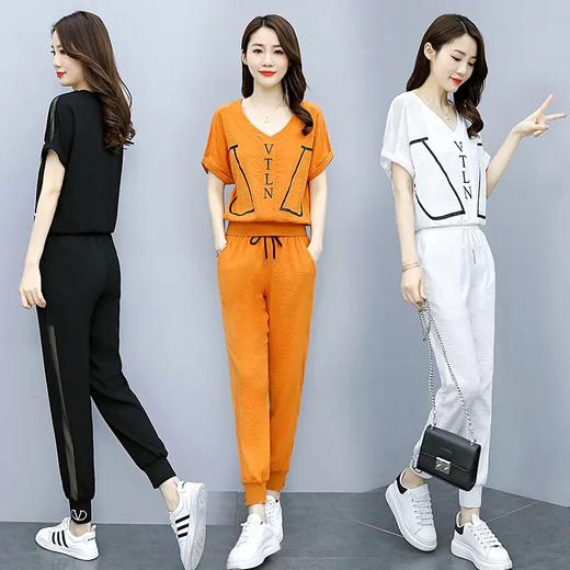 HR WL21159洋气休闲大码运动套装 商品图0