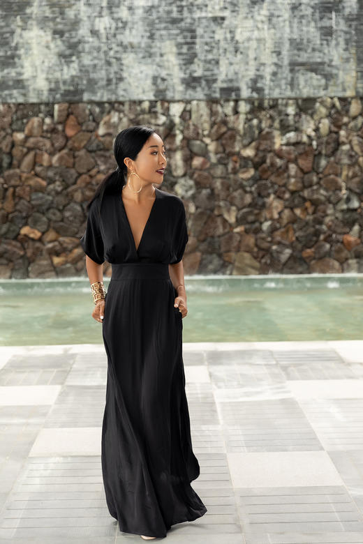 CG｜Ginny dress 05_504 [真丝深V双侧开衩连衣裙] 商品图7