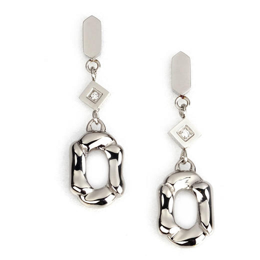 天然钻石编织耳饰 台湾设计师品牌Tracey Chen 镀金持久不褪色 商品图3