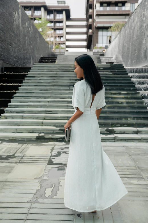 CG｜Ginny dress 05_504 [真丝深V双侧开衩连衣裙] 商品图2