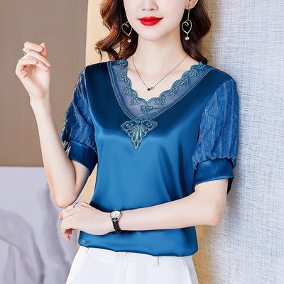 MZ103487 醋酸缎面吊带背心女内搭蕾丝上衣外穿夏装搭配西装的打底小衫 商品图0