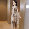 上海旗袍厂ASE-9128夏季新款中国风复古条纹中老年气质女装桑蚕丝真丝连衣裙 商品缩略图1