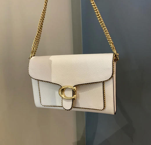 美现￥1850直邮！Coach专柜款tabby走珠链条包 白色特别适合夏天 商品图1