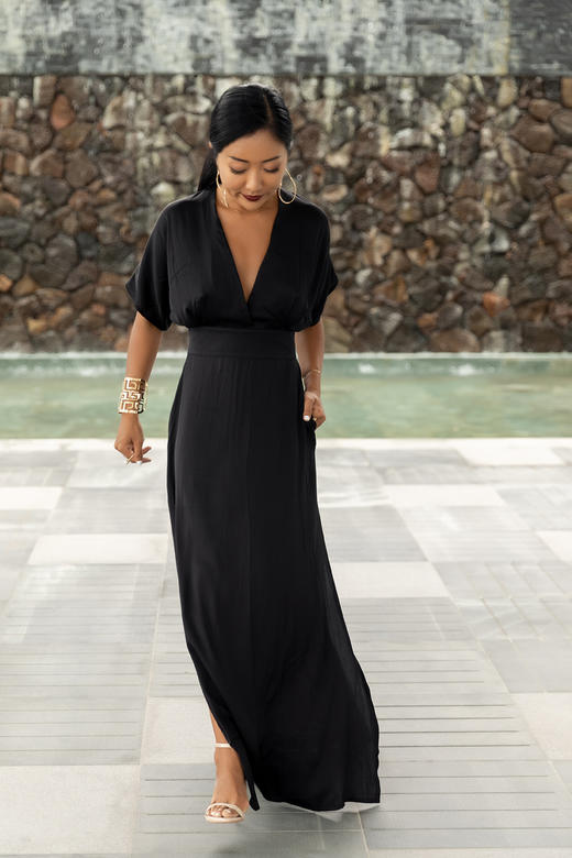 CG｜Ginny dress 05_504 [真丝深V双侧开衩连衣裙] 商品图1