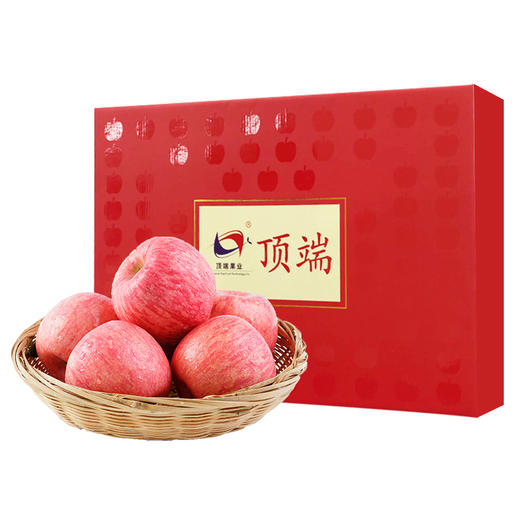 【贴字苹果】顶端果业洛川红富士苹果12枚90mm贴字特大果平安礼盒 送礼摆盘超实用 商品图2