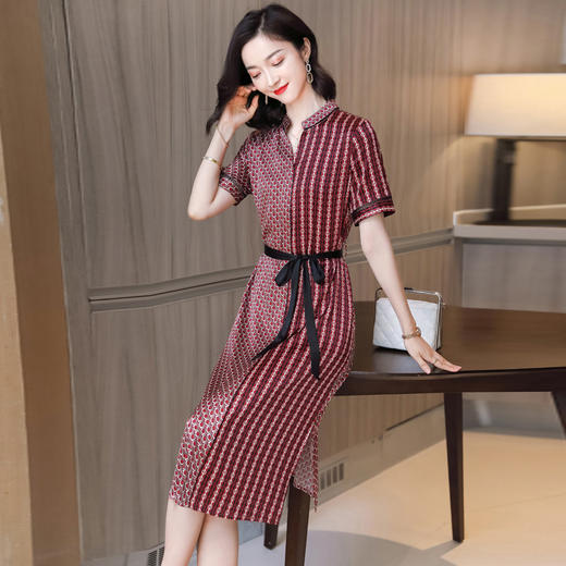 上海旗袍厂ASE-9158真丝连衣裙 商品图0