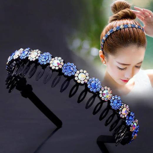 PDD-发箍水钻简约防滑头箍发带洗脸带齿发夹【仅支持线上支付】 商品图1