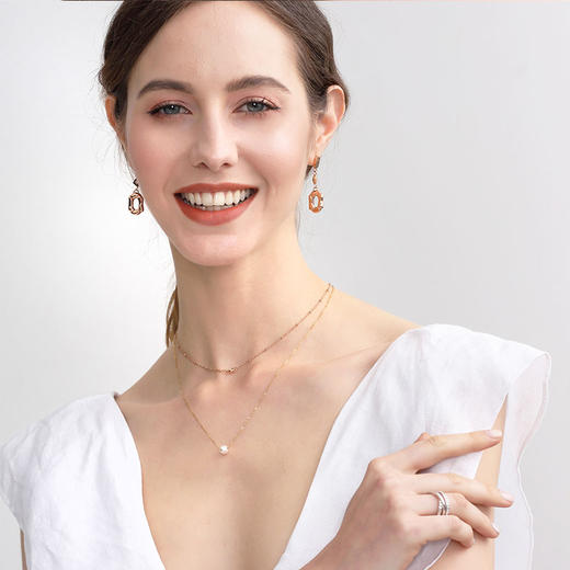 天然钻石编织耳饰 台湾设计师品牌Tracey Chen 镀金持久不褪色 商品图2