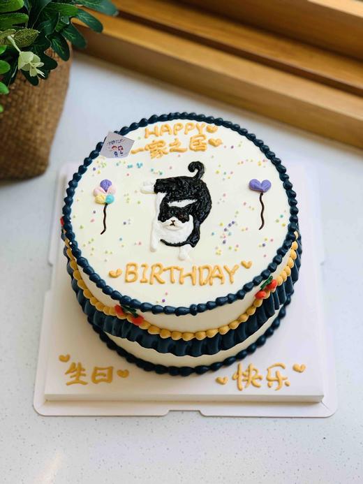 手绘猫奶油蛋糕 下单前请仔细阅读商品详情 商品图0