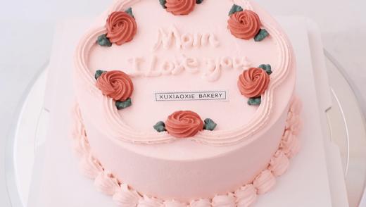 母亲节复古手绘款式！5寸水果戚风蛋糕（3层蛋糕胚，2层夹心，水果默认火芒） 商品图1