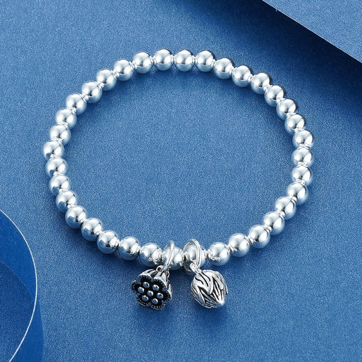 S925银【两世欢】手串5mm【KDFSL007-3-5MM】手链2105 商品图3