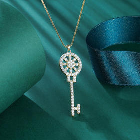 S925银【时光钥】套链项链【YXL01267】钥匙镀金2105