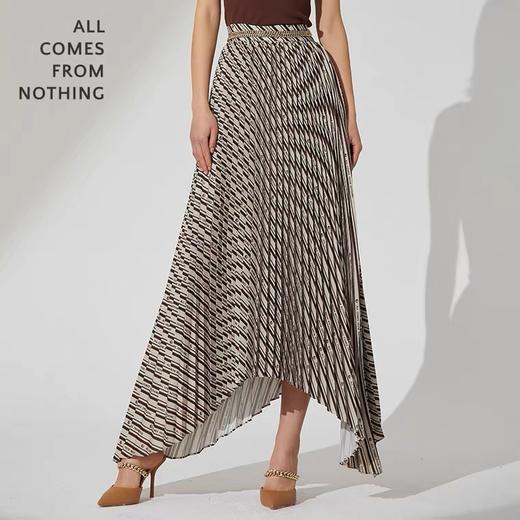 高腰不规则压褶半裙 商品图2