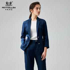 METTE2021年春夏新品女士小西装时尚休闲修身显瘦九分袖薄款外套