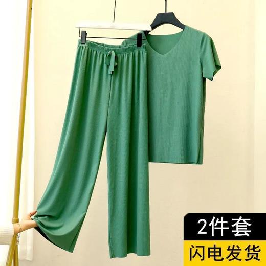 夏季冰丝睡衣两件套短袖套装 商品图9