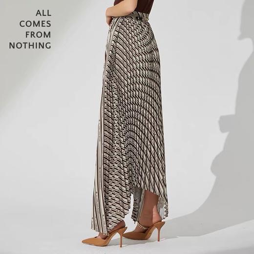 高腰不规则压褶半裙 商品图3