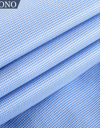 Tuono托诺成衣免烫衬衫秋冬修身长袖棉青年商务男士衬衣NC7557 浅蓝色千鸟格 商品图2