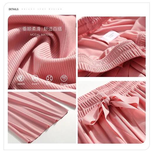 夏季冰丝睡衣两件套短袖套装 商品图5