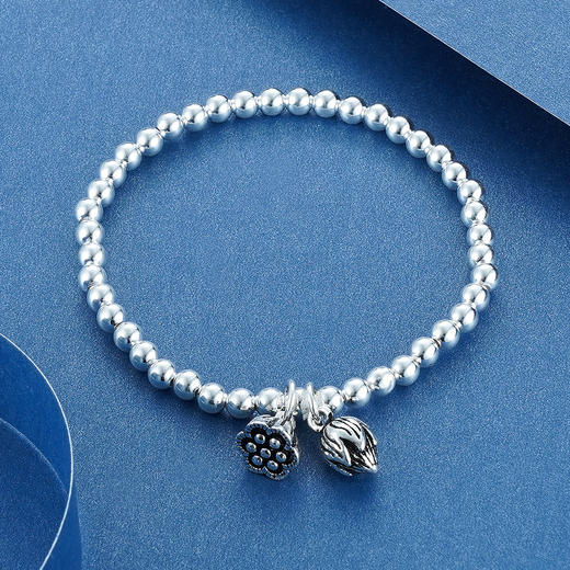 S925银【两世欢】手串4mm【 KDFSL007-1-4MM】手链2105 商品图1