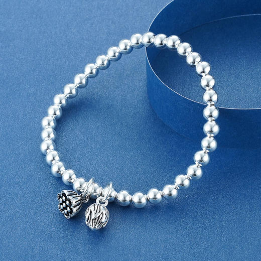 S925银【两世欢】手串5mm【KDFSL007-3-5MM】手链2105 商品图2