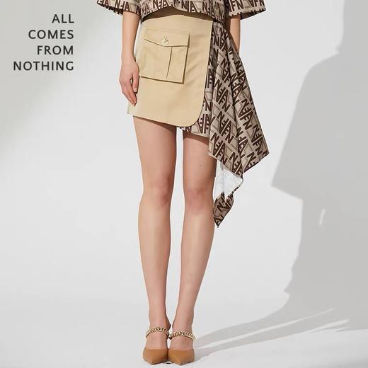 拼接不规则短裙 商品图0