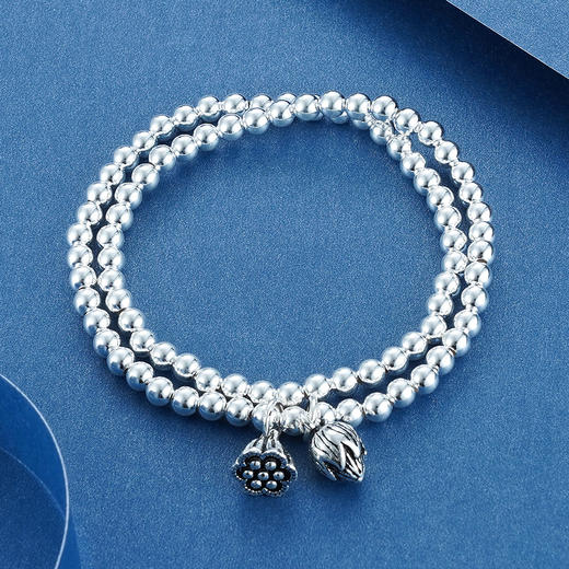 S925银【两世欢】手串双层【KDFSL007-2】手链2105 商品图1