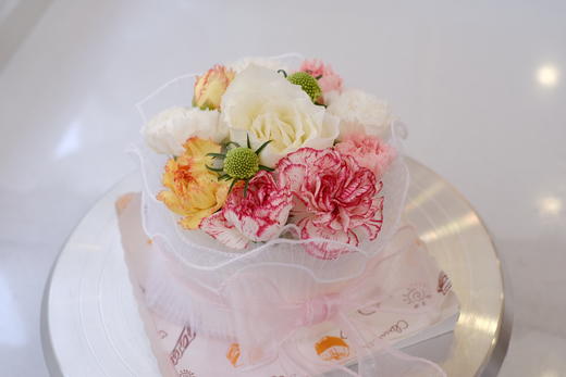 2021母亲节“惊喜盒子”鲜花蛋糕！5寸水果戚风，3层蛋糕胚，2层夹心，水果请备注默认火芒 商品图2