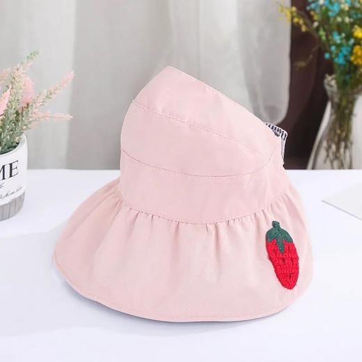 儿童空顶帽子夏季薄款宝宝防晒遮阳帽亲子韩版女童公主太阳渔夫帽 商品图13