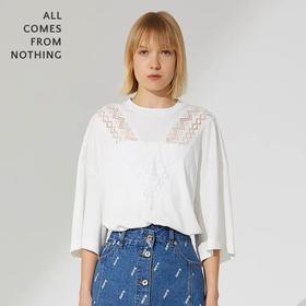 蕾丝拼接T恤