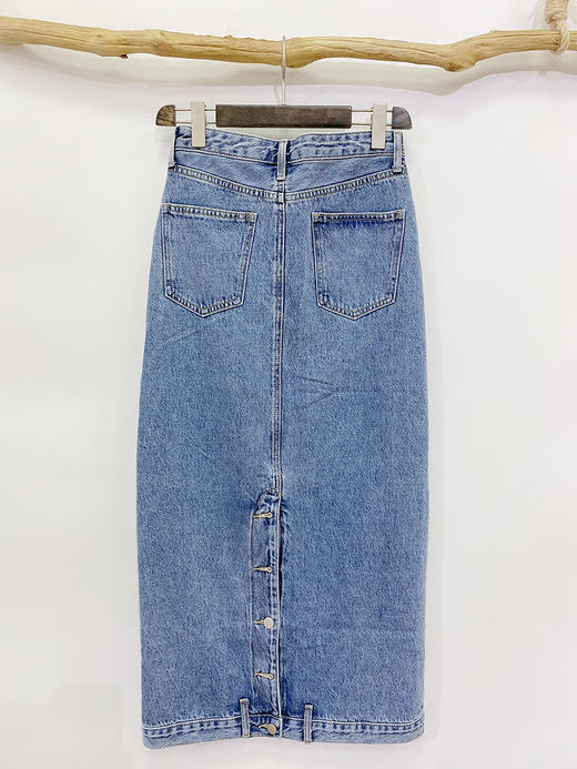 12207#下脚开衩牛仔半身裙 商品图1